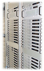 Rack of Satellite Modems | Comtech EF DataComtech EF Data